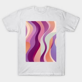 Colorful Sun's Magnetic Field  - Abstract Geometric Pattern T-Shirt